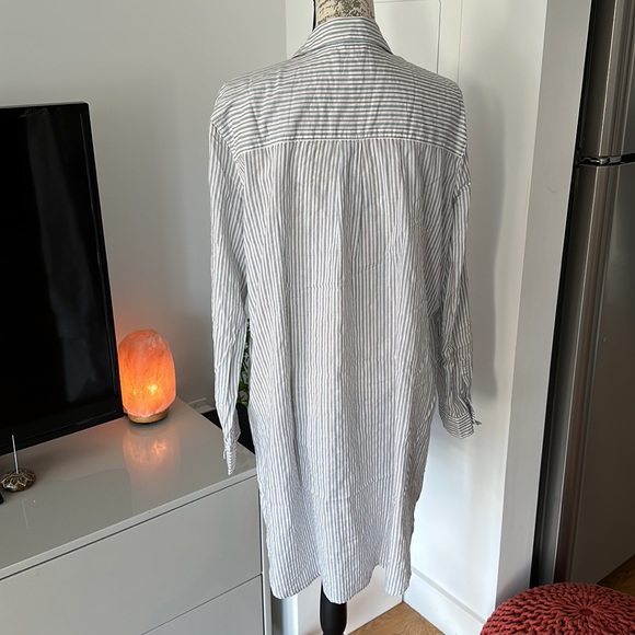 Treasure and Bond - Striped Cotton Button-Up Shirt - L - Picture 3 of 7